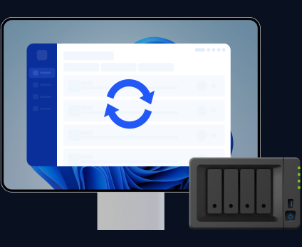 Computadora y NAS protegidos por AOMEI Backupper